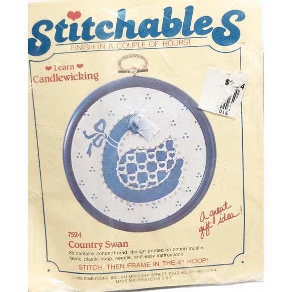 stitchables Toys Stitchables County Swan 7924 Kit 985 Candlewicking
